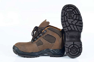 Ботинки нубук, подошва ПУ+ТПУ, МБС, глухой клапан, мягкий кант, подноряд Tipika